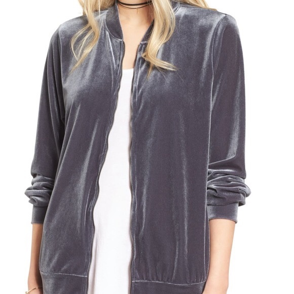 Nordstrom Jackets & Blazers - BP Nordstrom velvet casual zip up jacket